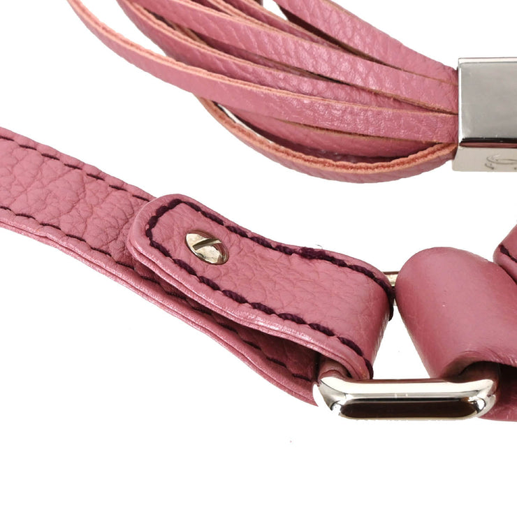 Chanel 2003-2004 Pink Calfskin Fringe Shoulder Bag