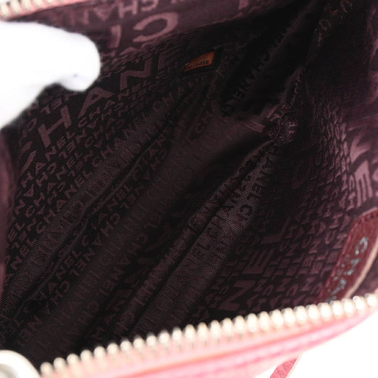 Chanel 2003-2004 Pink Calfskin Fringe Shoulder Bag