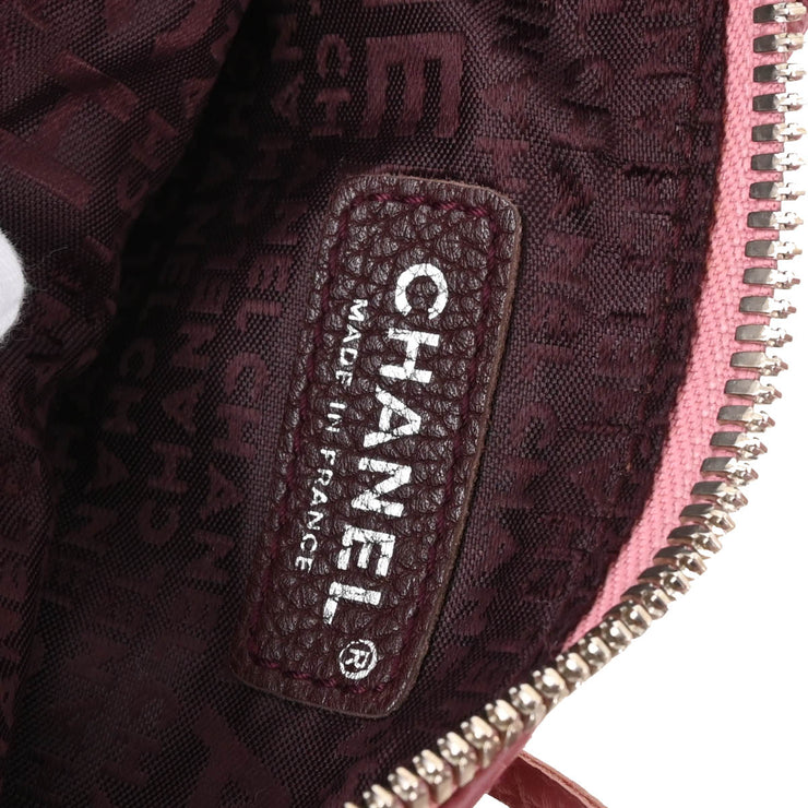 Chanel 2003-2004 Pink Calfskin Fringe Shoulder Bag