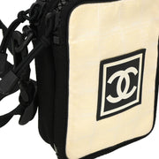 Chanel 2003-2004 Beige Nylon Travel Sport Line Shoulder Bag