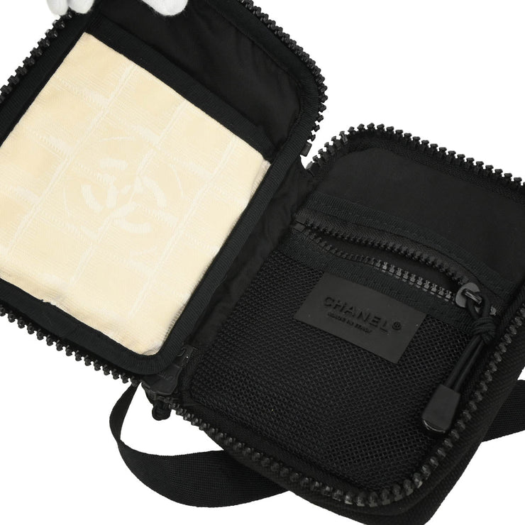 Chanel 2003-2004 Beige Nylon Travel Sport Line Shoulder Bag