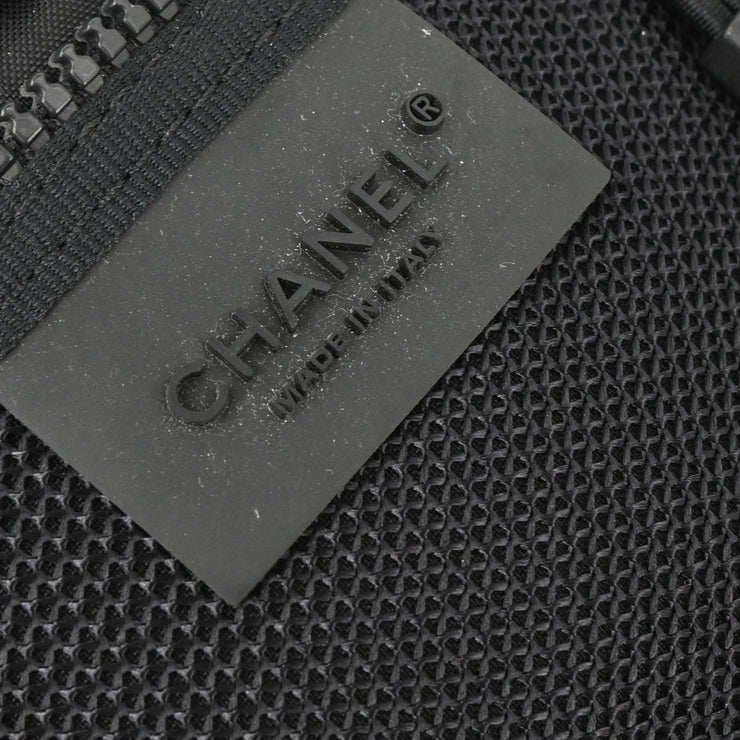 Chanel 2003-2004 Beige Nylon Travel Sport Line Shoulder Bag