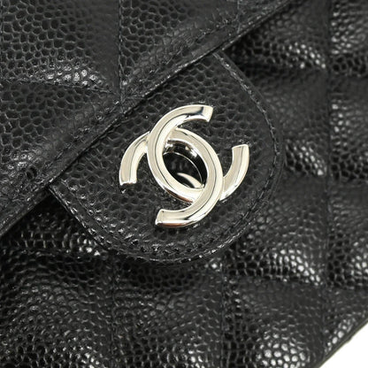 Chanel 2003-2004 Black Caviar Mini Classic Square Flap Bag 17