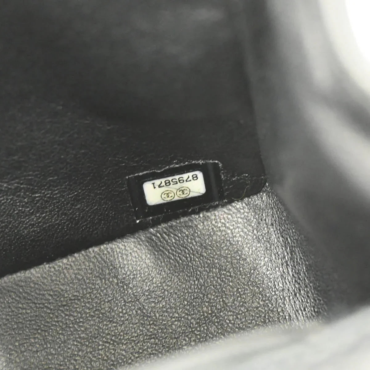 Chanel 2003-2004 Black Caviar Mini Classic Square Flap Bag 17