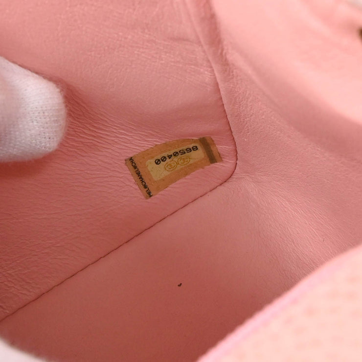 Chanel 2003-2004 Pink Caviar Mini Classic Square Flap Bag