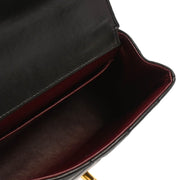 Chanel 1991-1994 Black Lambskin Micro Classic Flap Handbag
