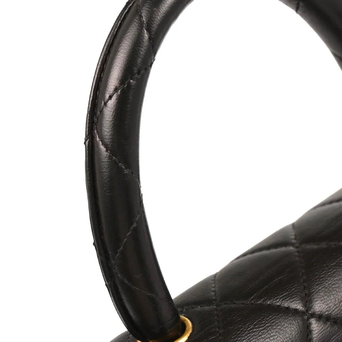 Chanel 1991-1994 Black Lambskin Micro Classic Flap Handbag