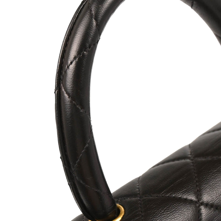 Chanel 1991-1994 Black Lambskin Micro Classic Flap Handbag
