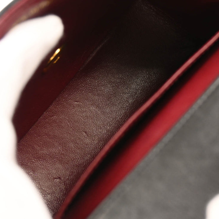 Chanel 1991-1994 Black Lambskin Micro Classic Flap Handbag