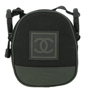 Chanel 2003-2004 Black Green Sports Line Shoulder Bag