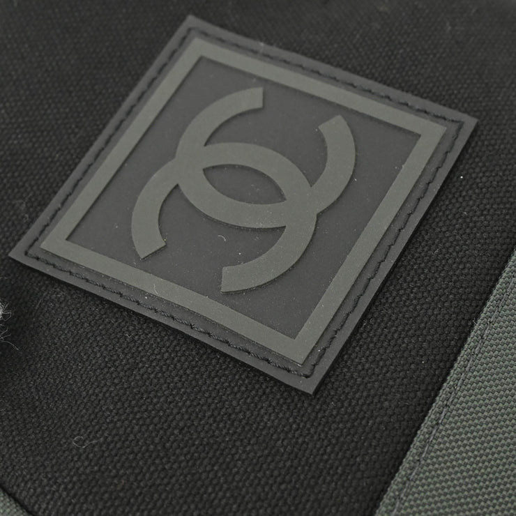 Chanel 2003-2004 Black Green Sports Line Shoulder Bag