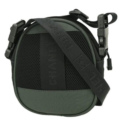 Chanel 2003-2004 Black Green Sports Line Shoulder Bag
