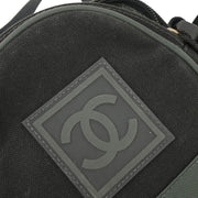Chanel 2003-2004 Black Green Sports Line Shoulder Bag