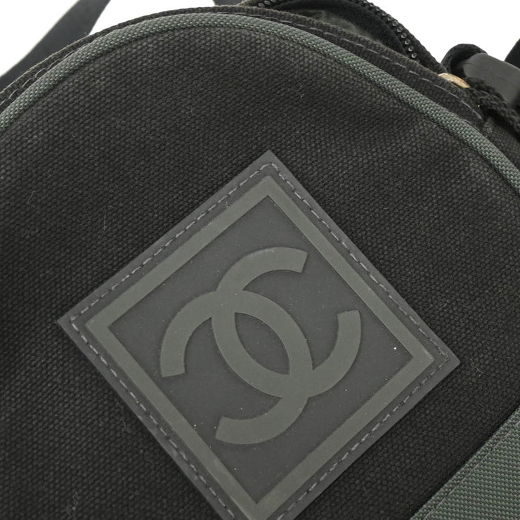 Chanel 2003-2004 Black Green Sports Line Shoulder Bag