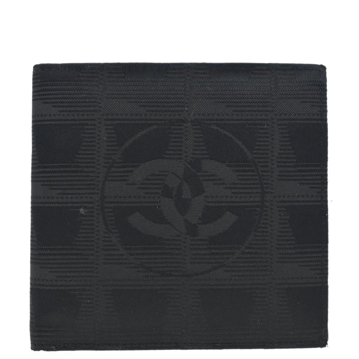 Chanel 2000-2001 Black Nylon Travel Line Bifold Wallet