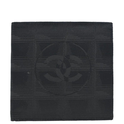 Chanel 2000-2001 Black Nylon Travel Line Bifold Wallet