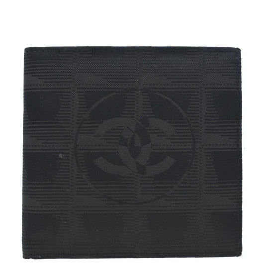 Chanel 2000-2001 Black Nylon Travel Line Bifold Wallet