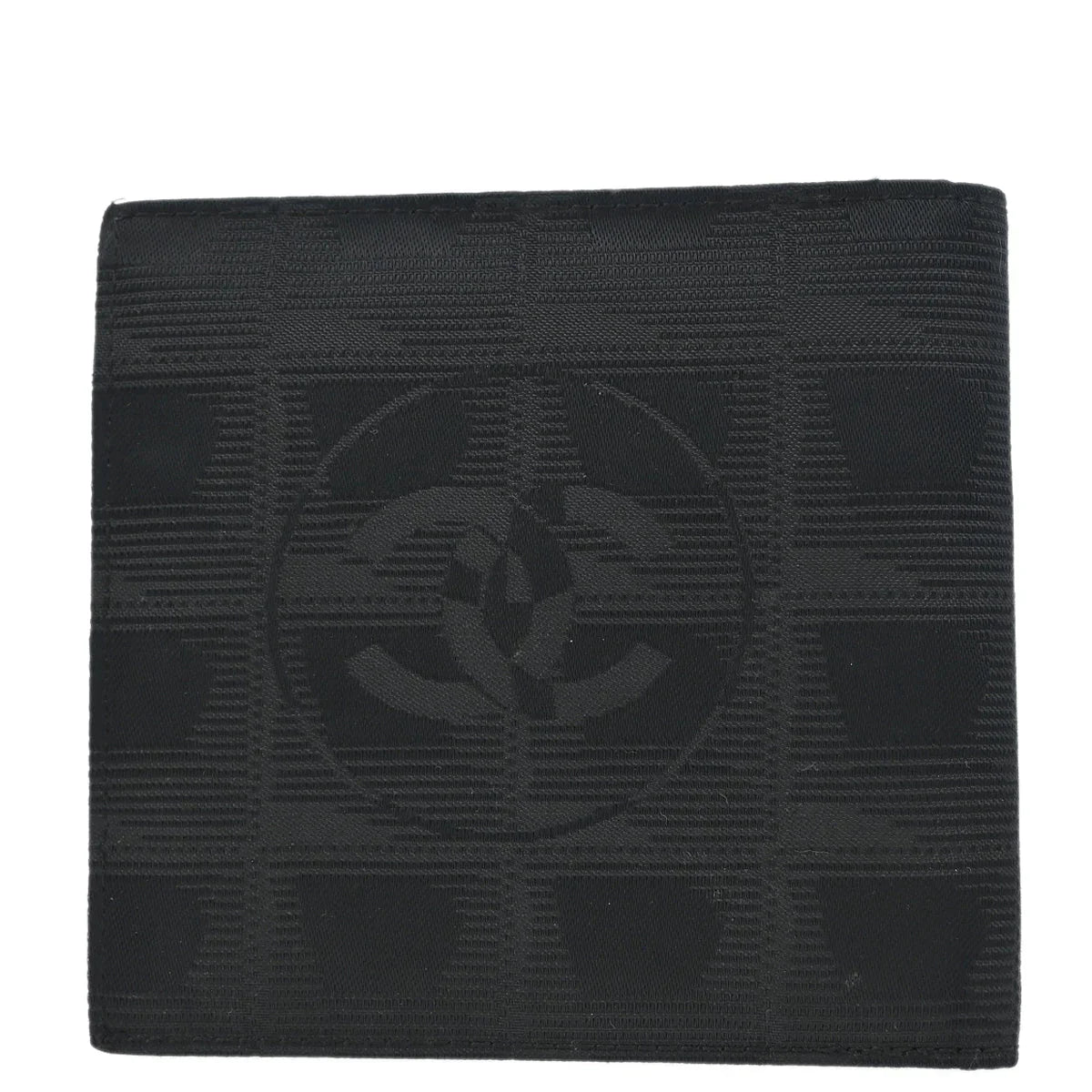 Chanel 2000-2001 Black Nylon Travel Line Bifold Wallet