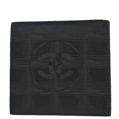 Chanel 2000-2001 Black Nylon Travel Line Bifold Wallet