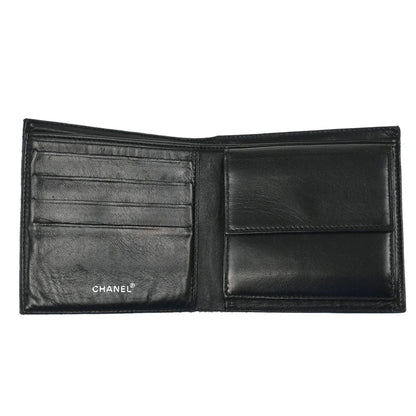 Chanel 2000-2001 Black Nylon Travel Line Bifold Wallet