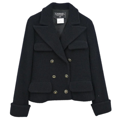 Chanel 1995 Double Breasted Jacket Black #34