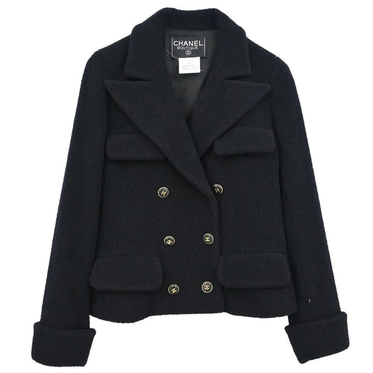 Chanel 1995 Double Breasted Jacket Black #34