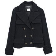 Chanel 1995 Double Breasted Jacket Black #34