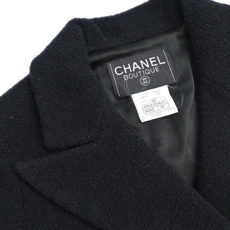 Chanel 1995 Double Breasted Jacket Black #34