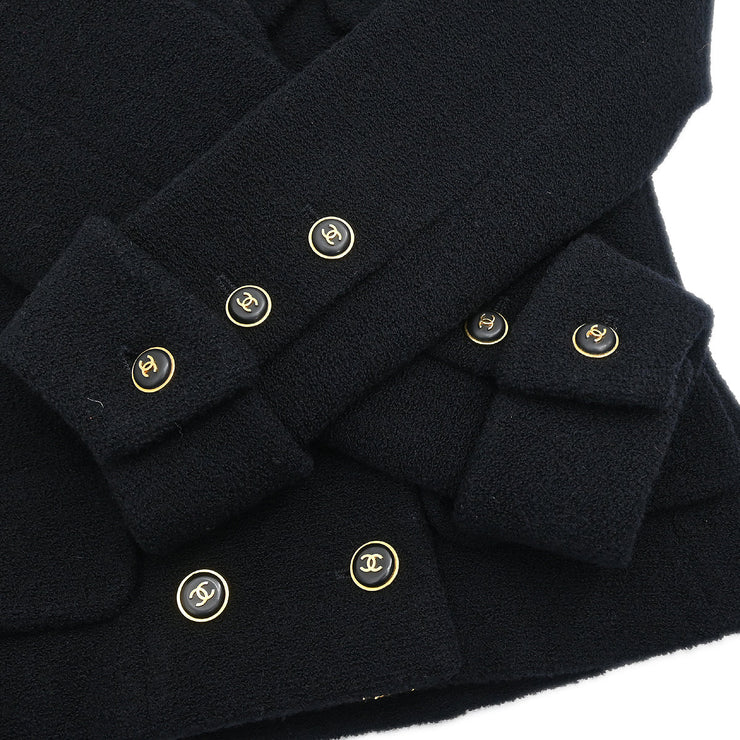 Chanel 1995 Double Breasted Jacket Black #34