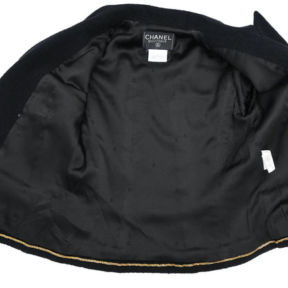 Chanel 1995 Double Breasted Jacket Black #34