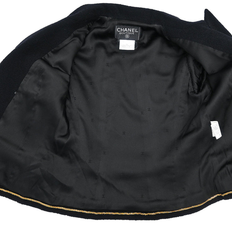 Chanel 1995 Double Breasted Jacket Black #34