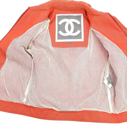 Chanel 2002 Sport Line Zip Up Jacket Orange #38