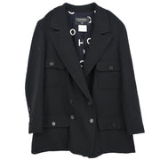 Chanel 1997 Double Breasted Jacket Black #44