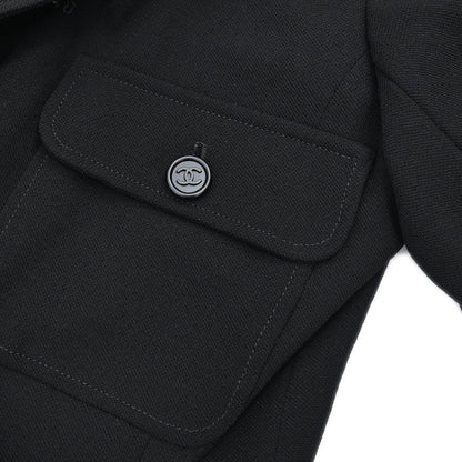Chanel 1997 Double Breasted Jacket Black #44