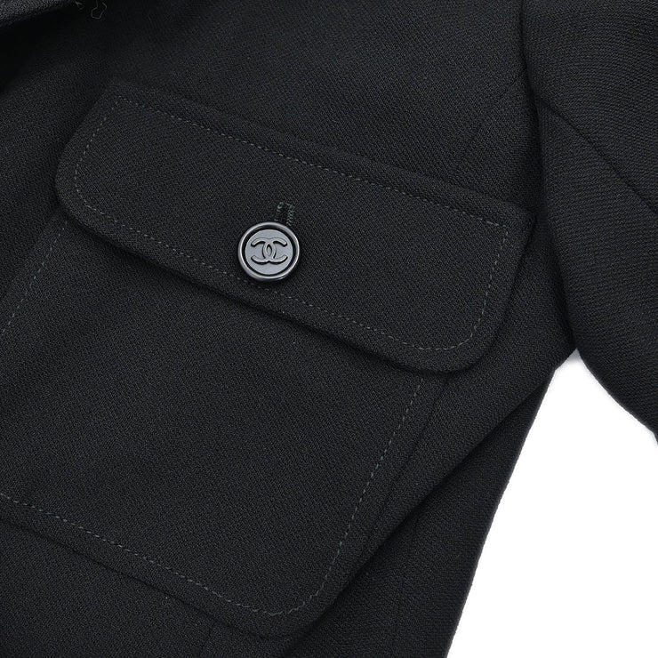 Chanel 1997 Double Breasted Jacket Black #44