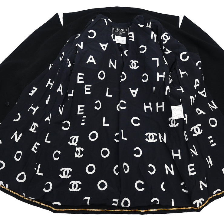 Chanel 1997 Double Breasted Jacket Black #44