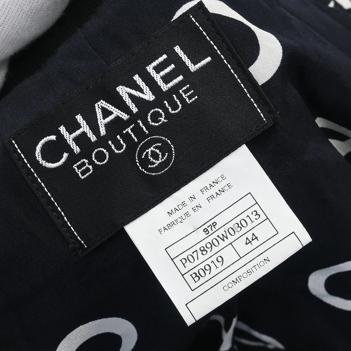 Chanel 1997 Double Breasted Jacket Black #44