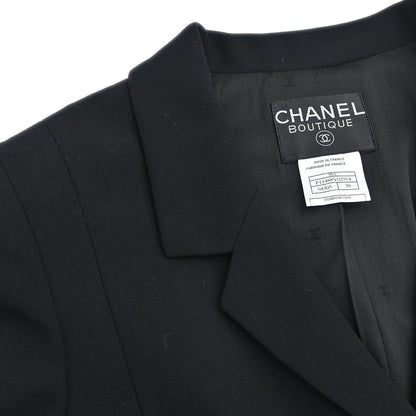 Chanel Setup Suit Jacket Skirt Black #38 1998