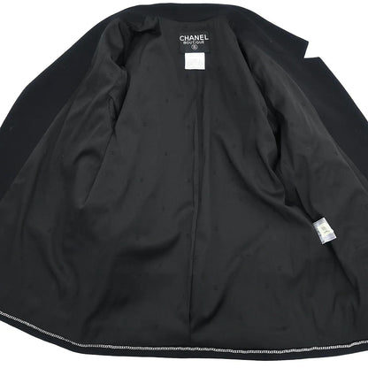 Chanel Setup Suit Jacket Skirt Black #38 1998