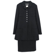 Chanel 1996 Setup Suit Jacket Skirt Black #36
