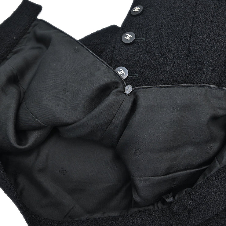 Chanel 1996 Setup Suit Jacket Skirt Black #36