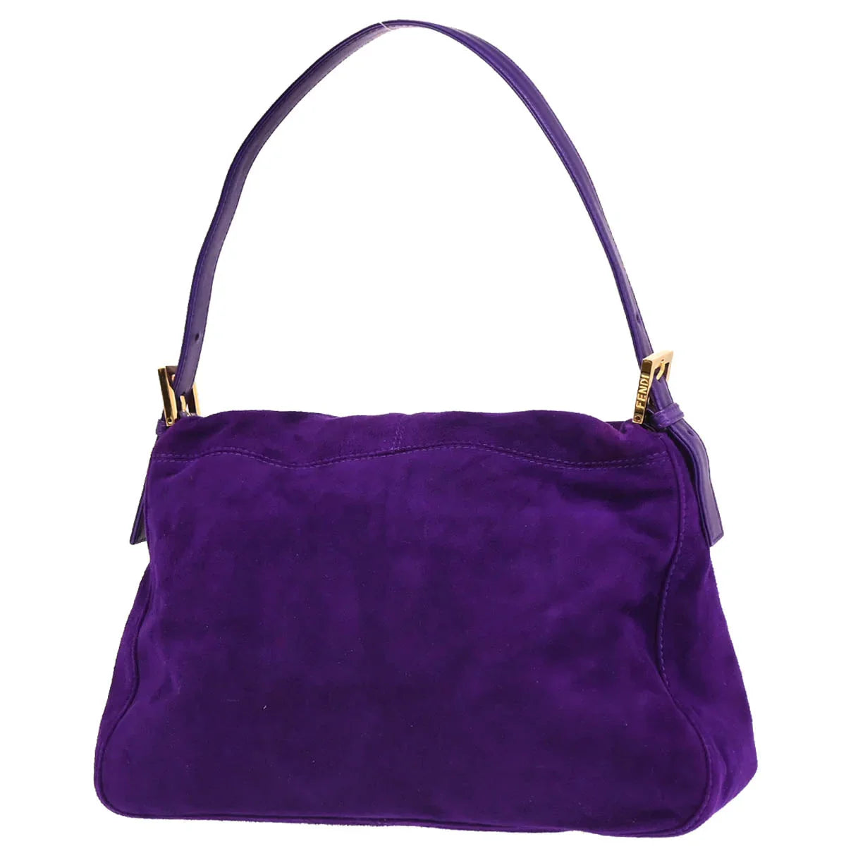 Fendi 2000 Purple Suede Mamma Baguette Handbag