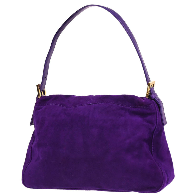 Fendi Purple Suede Mamma Baguette Handbag