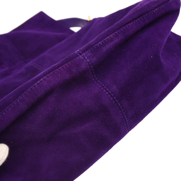 Fendi Purple Suede Mamma Baguette Handbag