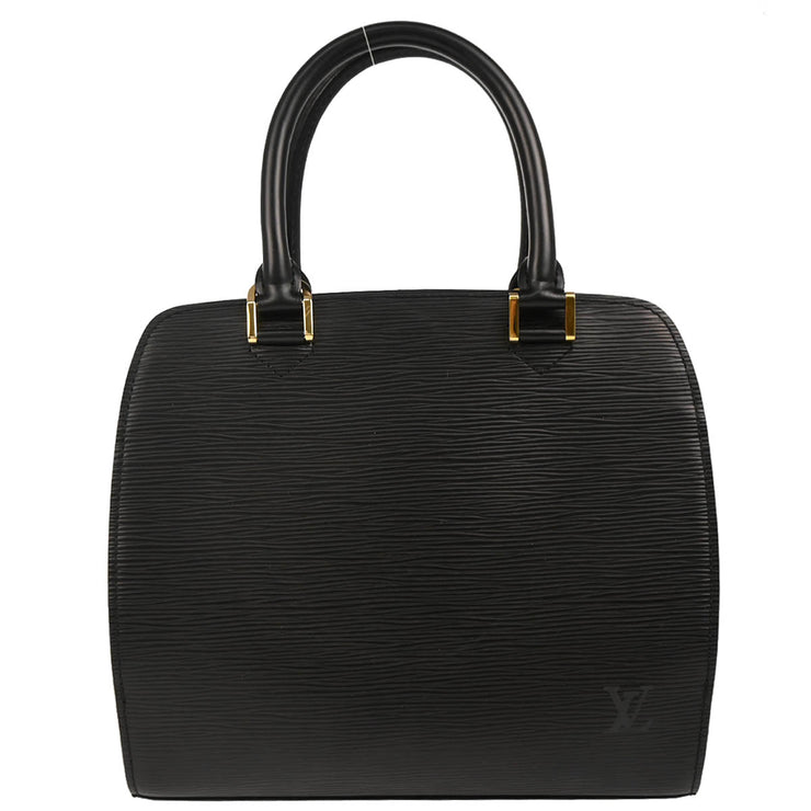 Louis Vuitton 2000 Black Epi Pont Neuf Handbag M52052