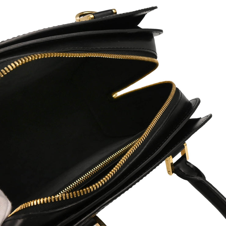 Louis Vuitton 2000 Black Epi Pont Neuf Handbag M52052