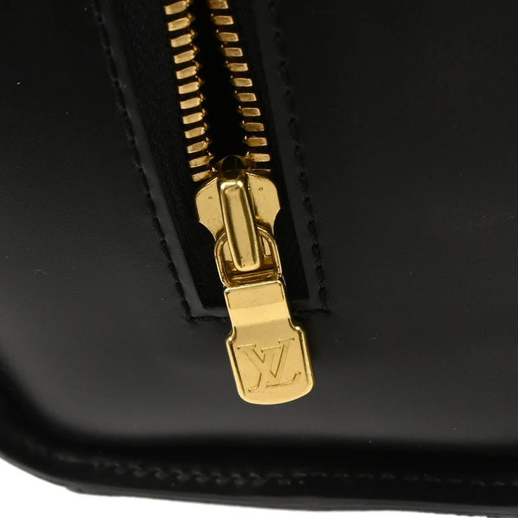Louis Vuitton 2000 Black Epi Pont Neuf Handbag M52052