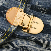 Louis Vuitton 2006 Blue Monogram Denim Mini Pleaty Raye Handbag M95333