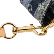 Louis Vuitton 2006 Blue Monogram Denim Mini Pleaty Raye Handbag M95333