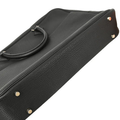 Hermes 2004 Black Fjord Plume Doc 38 Handbag